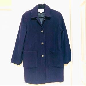 Evan Picone• luxury Wool & Cashmere long coat M